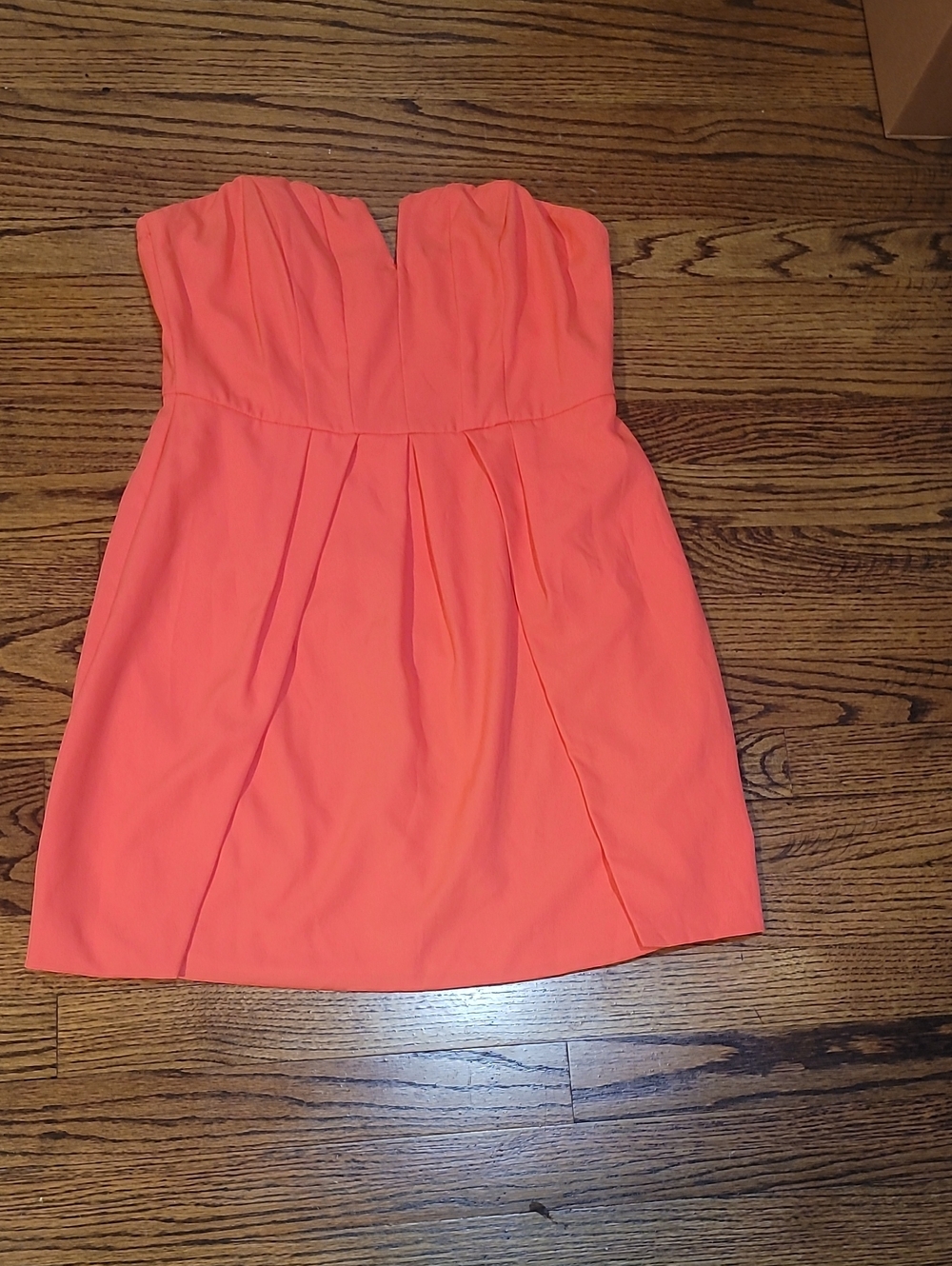 DO+BE Strapless Sweetheart Mini Dress in Coral